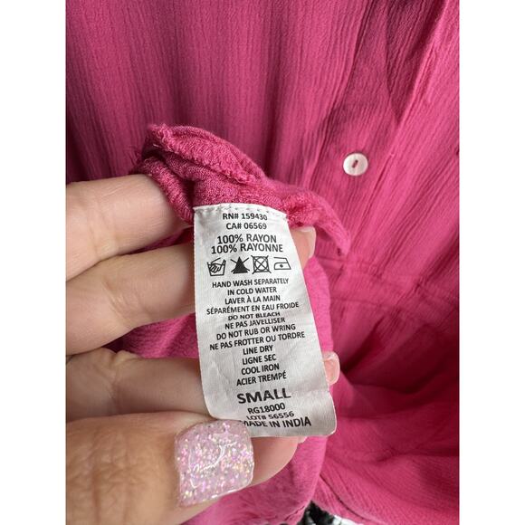 Elan Women's Pink Oversized Shirt Swimsuit Cover-Up Size Small - Picture 5 of 5